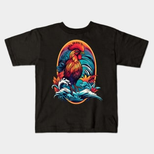 Ocean Loving Rooster Kids T-Shirt